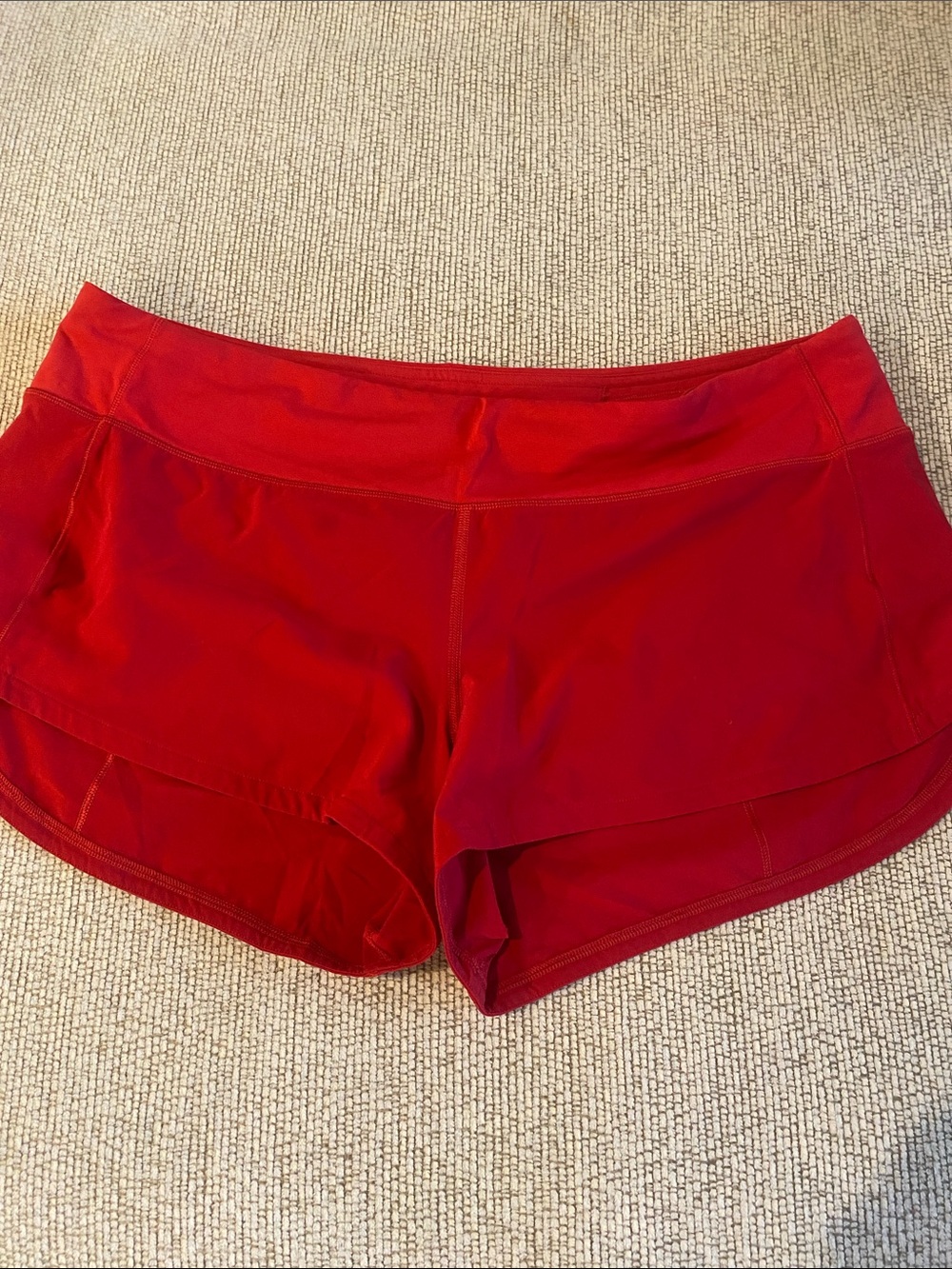 lululemon athletica Red Layered Women's Athletic Shorts